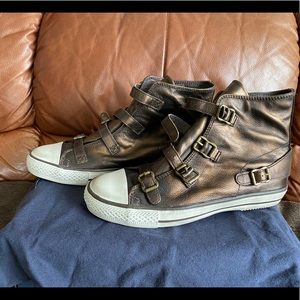 Kurt Greiger bronze leather hightops